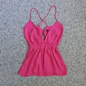 XS Express Pink Babydoll Sleeveless Top